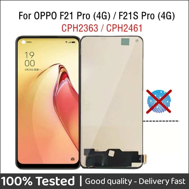 

6.43" TFT LCD For OPPO F21 Pro 4G CPH2363 CPH2461 LCD Display Touch Screen Digiziter Assembly Repair For OPPO F21S Pro 4G LCD