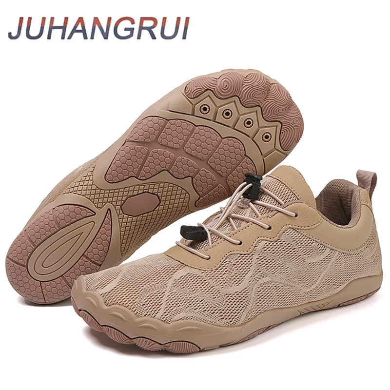 

Новинка 2024 года, мужские кроссовки для бега с широким носком, дышащая уличная походная обувь, кроссовки для бега с нулевой подошвой, нескользящие удобные кроссовки