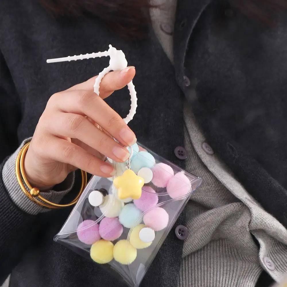 Star Keychain Badge Storage Bags Protective Sleeve Anime Idol Card Display Bag Mini PVC Card Storage Case Small Photo