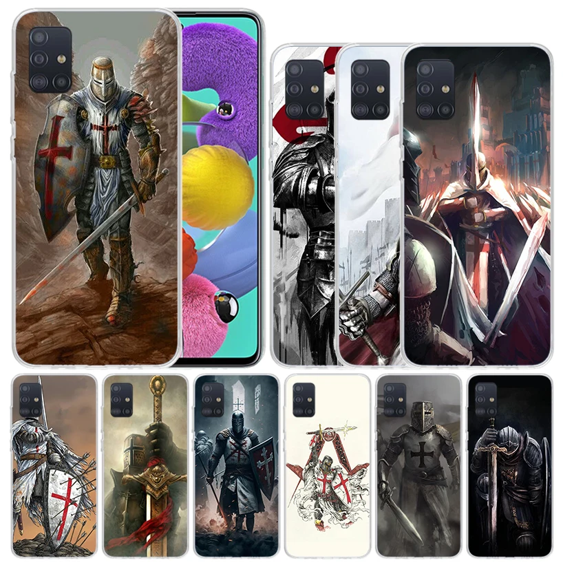 Knights Templar Crusades Soft Cover for Samsung Galaxy A51 A50S A71 A70 Phone Case A41 A31 A21S A11 A40 A30S A20E A10S A6 A7 A8