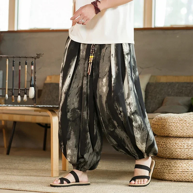 Pantalones bombachos de pierna ancha para hombre y mujer, pantalón informal estilo Harajuku, hip hop, para correr, Primavera, 2024