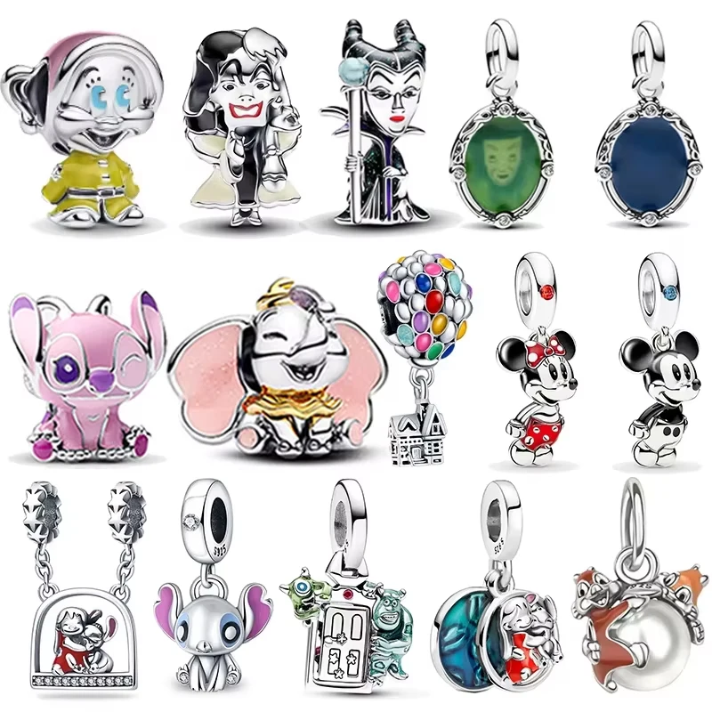 

DISNEY стерлингового серебра 925 пробы, набор «Велианцы ведьмы», Дамбо, белка, чип Дейл, очаровательная бусина для оригинального браслета, кулон, сделай сам, ювелирные изделия, подарок