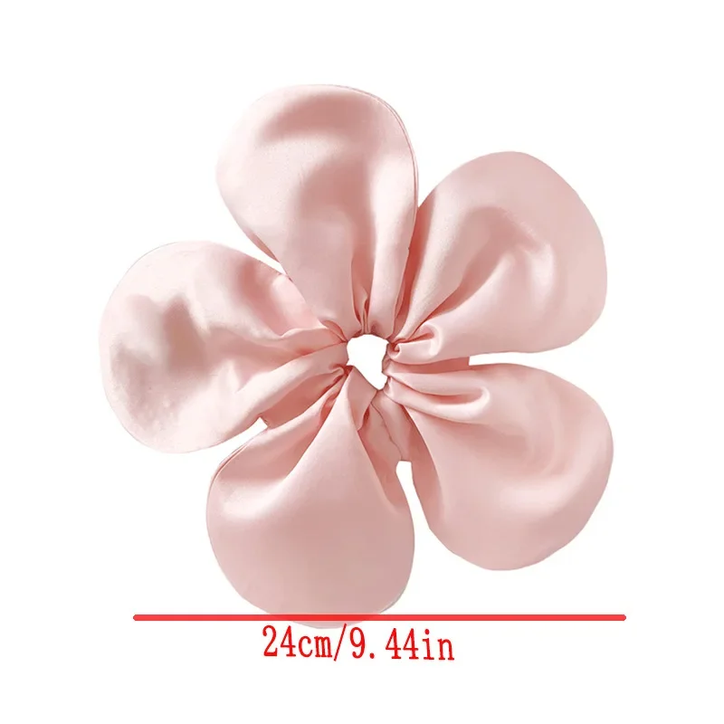 Scrunchie de flores Extra grandes para mujer, banda elástica, tocado Vintage, Coleta, cuerda para el cabello, tocado exquisito, accesorios Y2k