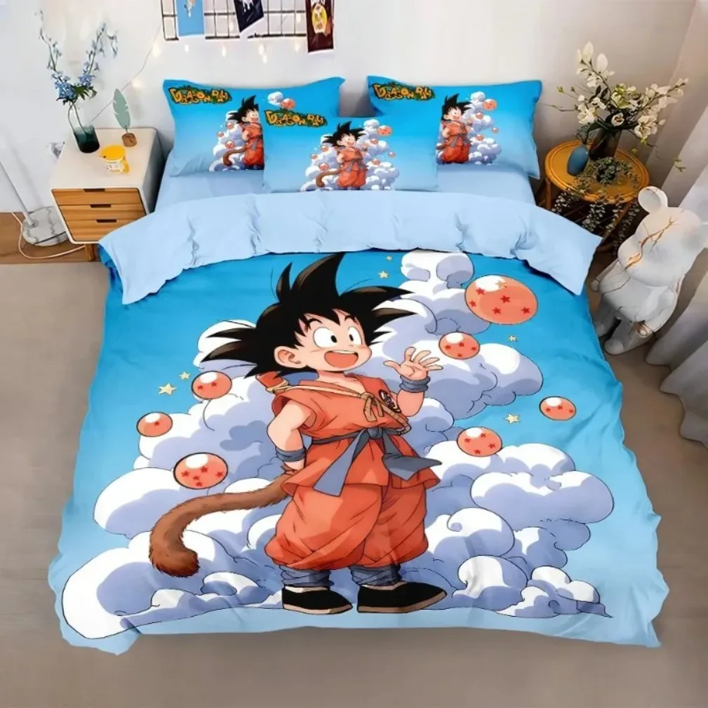 

Anime Dragon Ball Bedding Set Super Saiyan Bedding Set Son Goku Quilt Cover Set Children Kids Bedroom Gifts