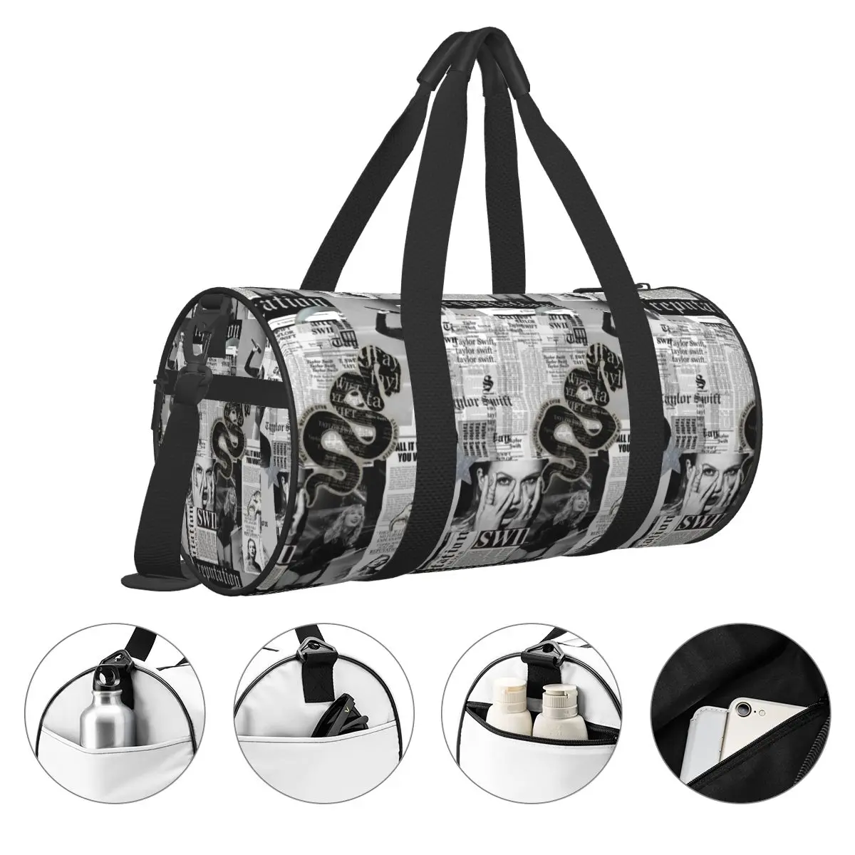 Bolsa de viaje con Graffiti para hombre, bolsa deportiva de gran capacidad con estampado divertido, impermeable, ideal para gimnasio