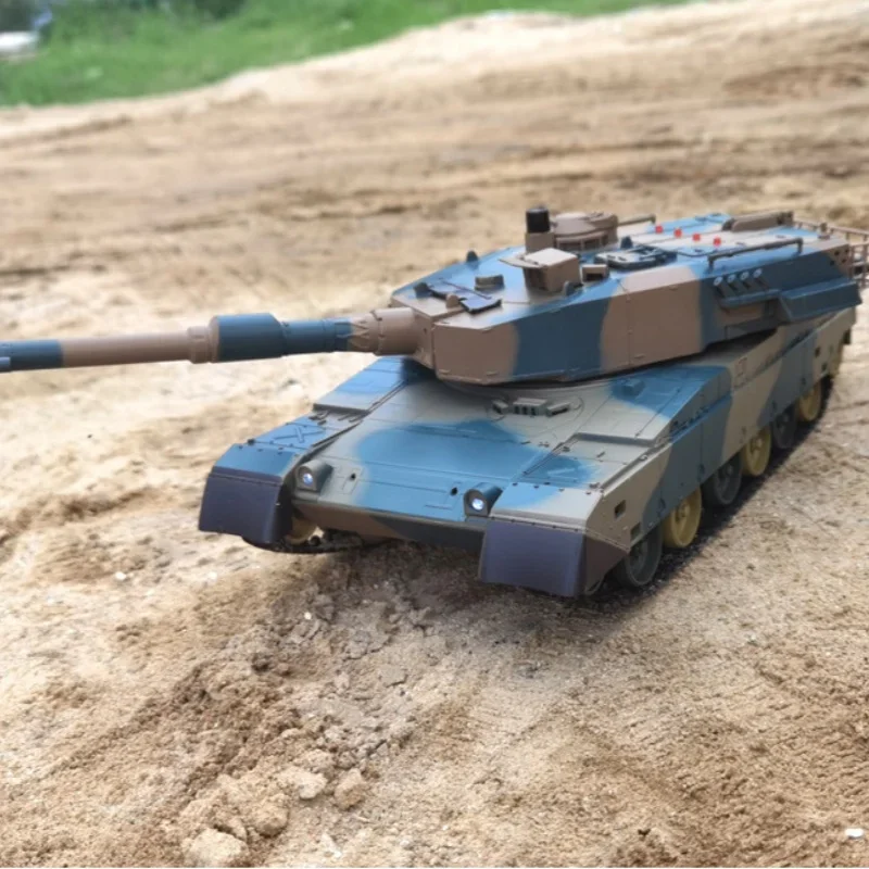 1: 24 Gesimuleerde Zware Tank 2.4G Handvat Afstandsbediening Echte Combat Geluidssimulatie Model Kinderspeelgoed En Jeugd Grappig Cadeau