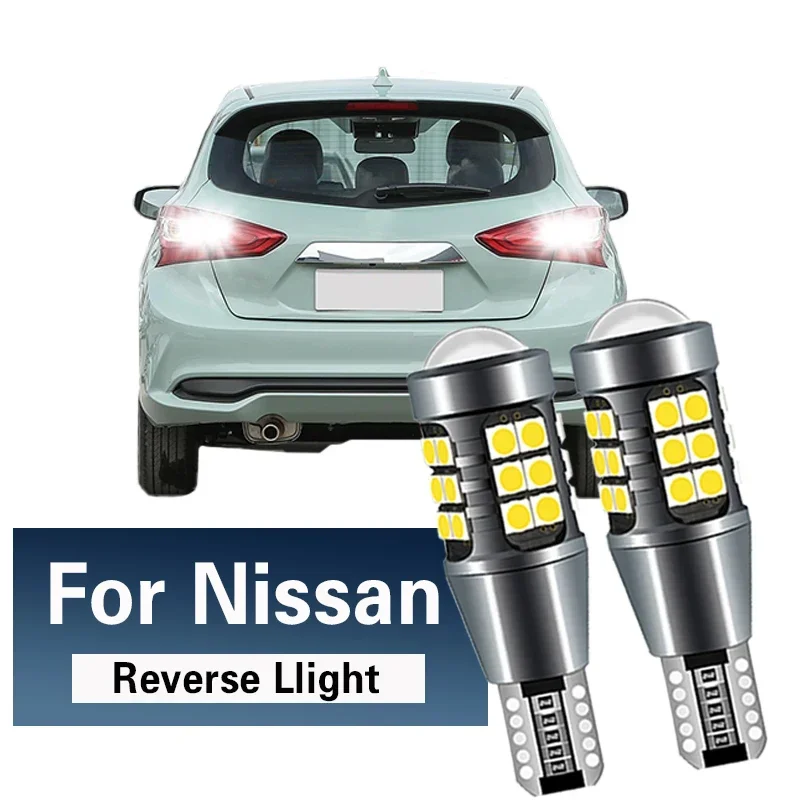 W16W T15 6000K 21SMD CANBUS No Error LED Reverse Lights for Nissan Juke X trail Qashqai j11 Tiida Note Tail Lamp LED Bulb 12V