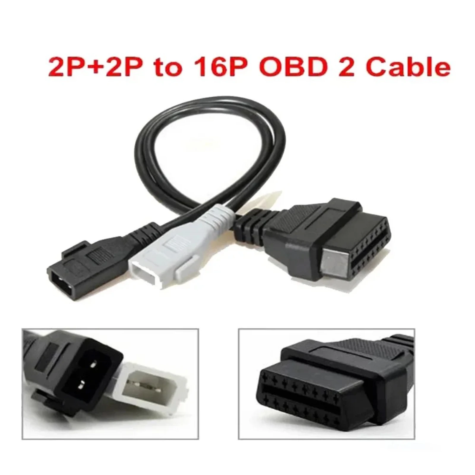 

2P+2P to 16Pin OBD 2 Cable VAG Adapter For AUDI 2X2 OBD1 OBD2 Car Diagnostic Cable 2P+2P to 16 Pin Female Connector for VW/Skoda