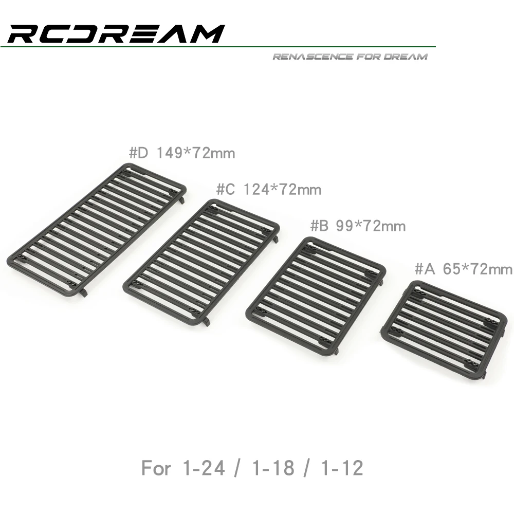 RCDream 1/18 1/12 1/24 Roof Rack Platform Luggage Rack for TRX4M AXIAL SCX24 RC Car Cralwer Uparde Option Parts#18R001-A/B/C/D