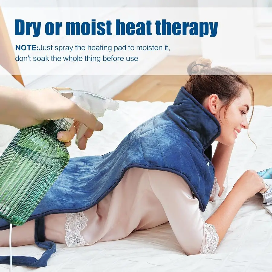 

Pad for Neck and Shoulders and Back,Extra Long Weighted Covered,Heating Pad for Back,Gift for Friend Lover Mom and Dad