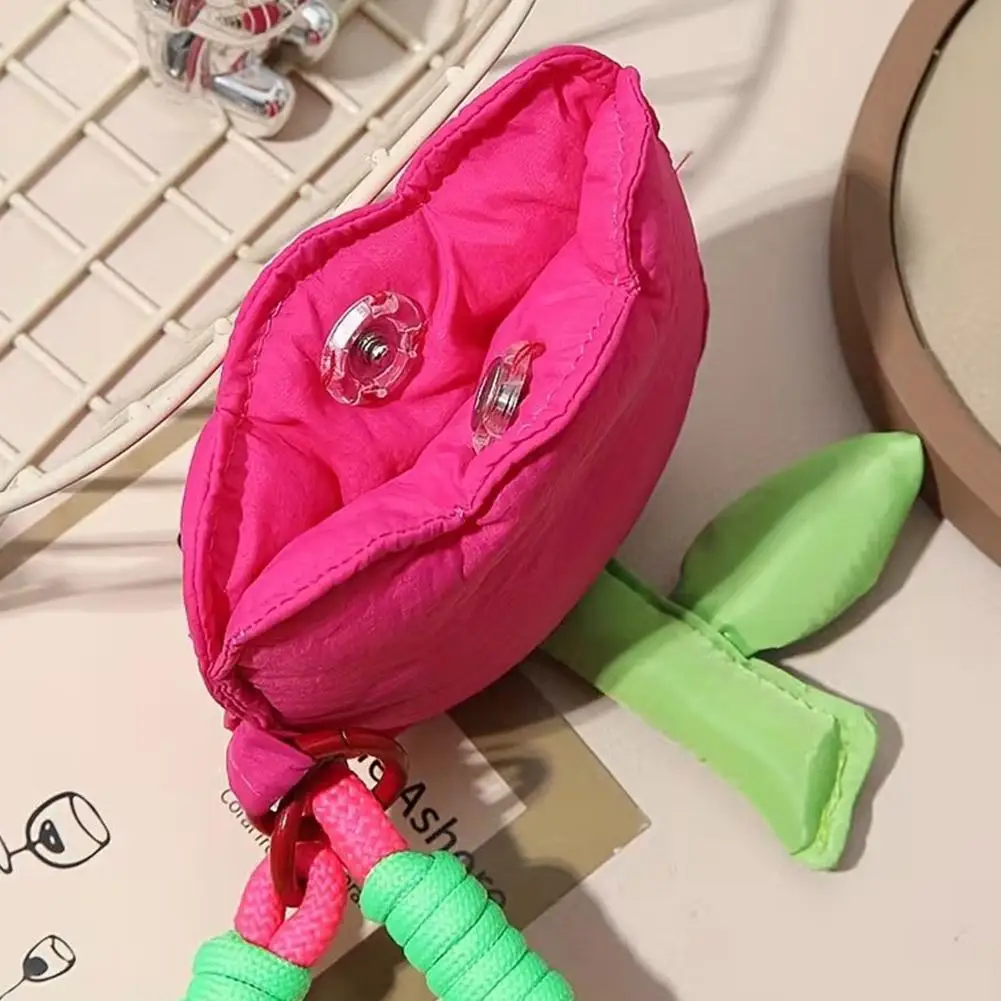 Tulip Shape Bluetooth Storage Bags,Coin Purse,Earphone cases,Small Schoolbag Pendants,Stylish,Compact,And Versatile Accessory