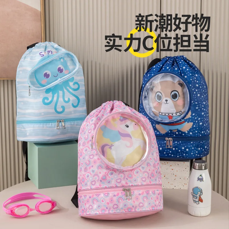 

New Waterproof Swim Backpack with Dry Wet Separation Large Capacity Travel Gym Bag