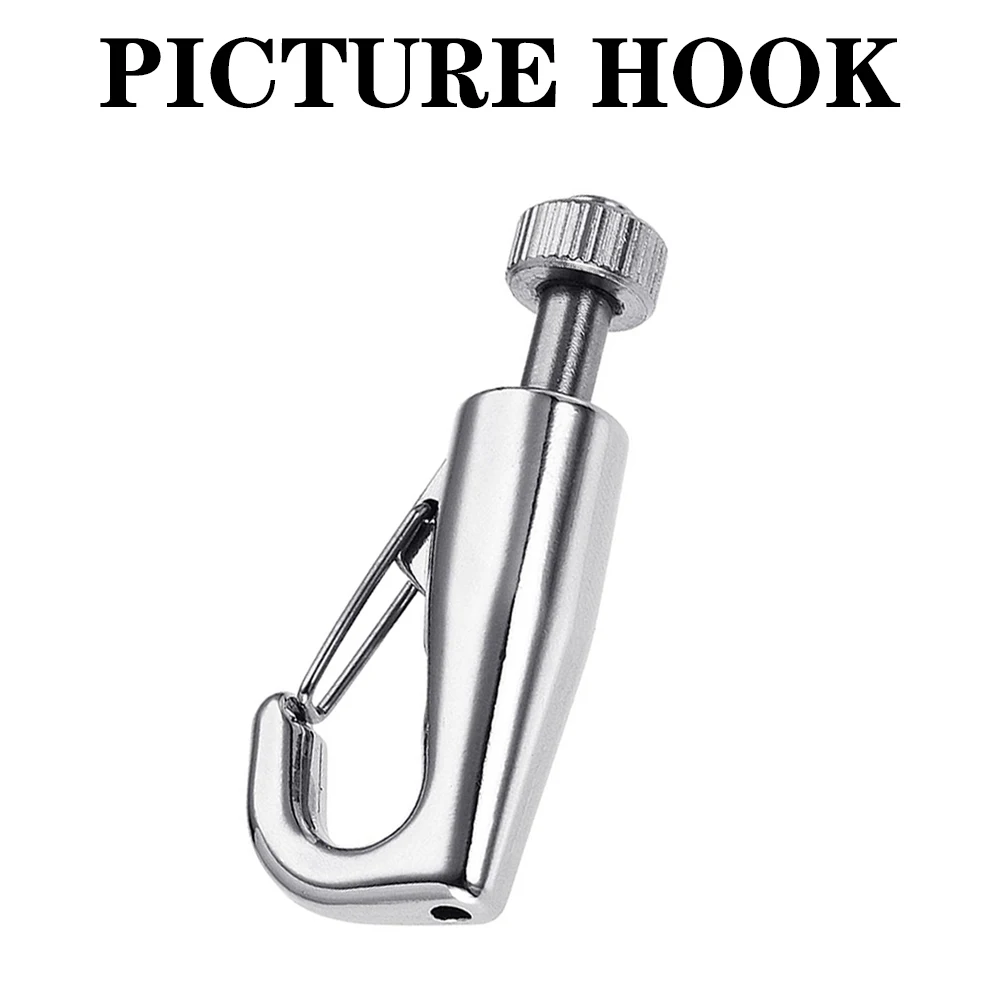 

5 PCS Adjustable Hooks Auto Locking Picture Hooks for Grabbing Cables Wire Rope Accessories Picture Suspension System