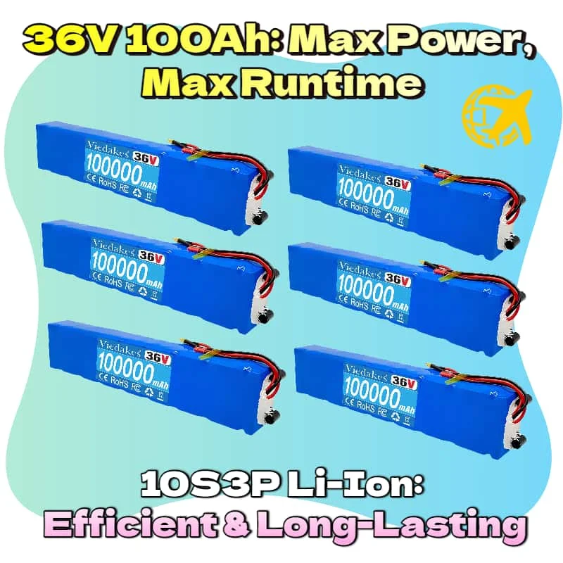 

Hot Sale！36V 100Ah Deep Cycle 10S3P Battery,Large Capacity for Medical Equipment/Portable Power Station, Long-Lasting&Safe to Us