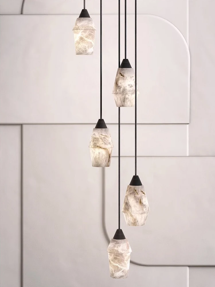 Marble Collection LED Lamparas Colgantes Para Techo Chandelier Suspension Luminaire Lampen Hanging Lamps For Dinning Room