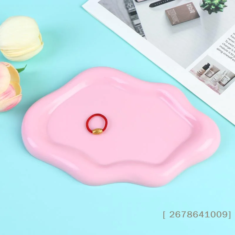 ⚑Cloud-Shaped Plastic Jewelry Tray Decorative Plate For Rings Earrings Bracelets Necklaces Tray For Women Bedroom Decor
