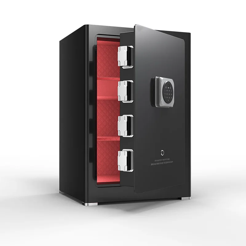 

Безопасный бытовой небольшой пароль от отпечатка пальца, цельнометаллический противоугонный прикроватный настенный сейф