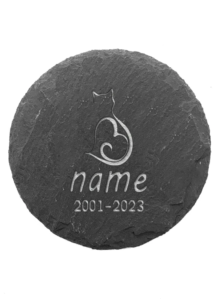 Pierre commémorative personnalisée pour la perte d'animaux de compagnie, Plaque de marquage de la tombe des chats, avec nom et Date de mort