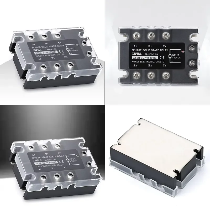 XURUI Dc to Ac 3 Phase Ssr Solid State Relay 40 Amp 380v