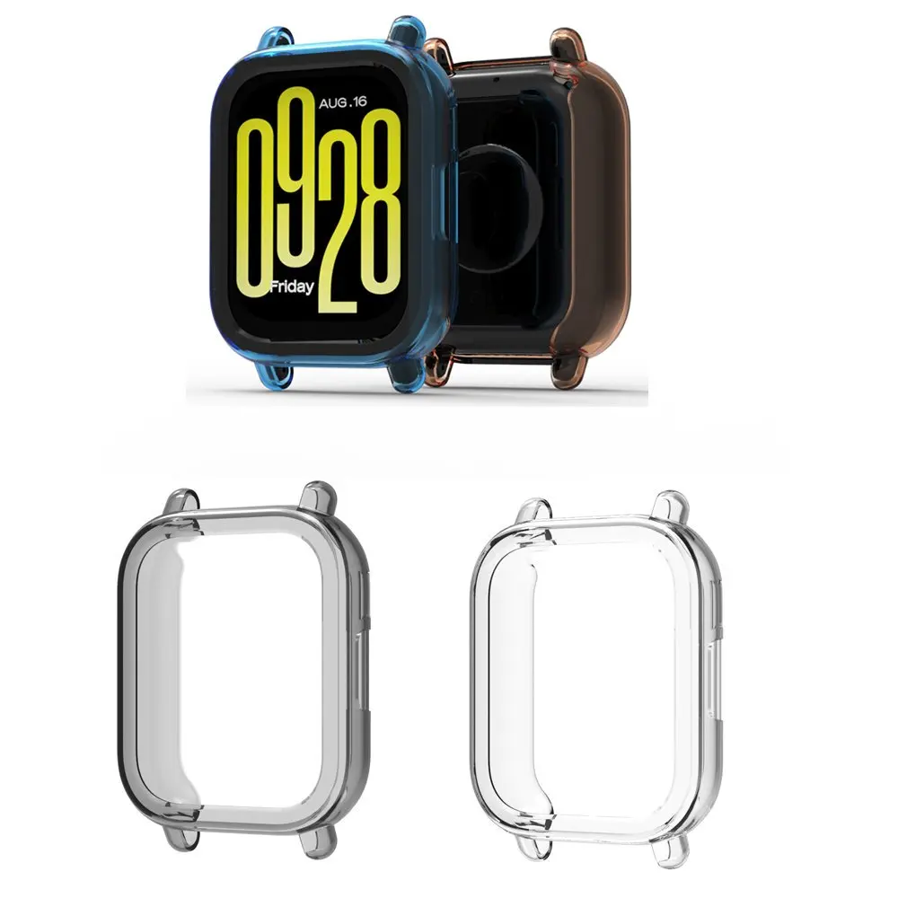 Прозрачный защитный чехол из ТПУ для Redmi Watch 5, Active Lite, защитная рамка, бампер, защита от царапин, противоударный