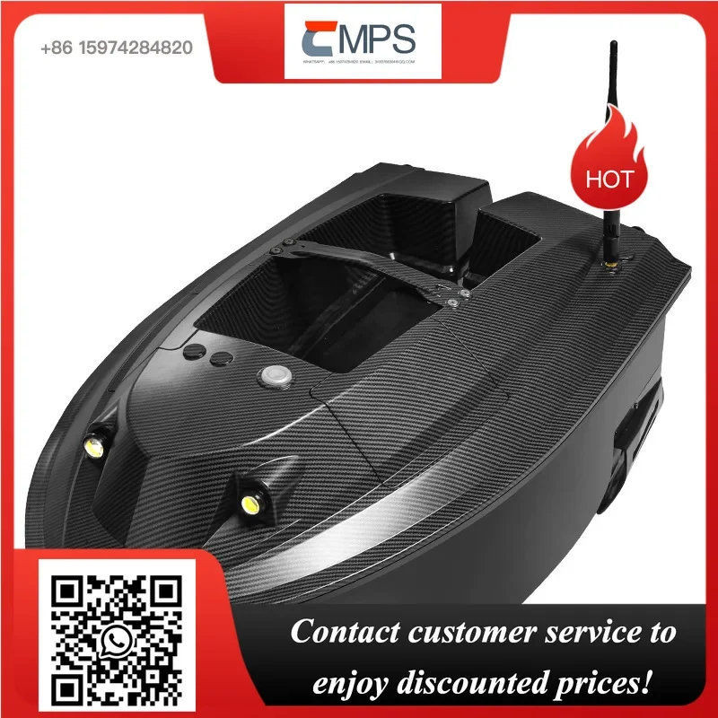 RC Fishing Bait Boat Remote Control Boat GPS 500m Control Distance High Power Carbon Fiber Plastic 4kg Load Capacity