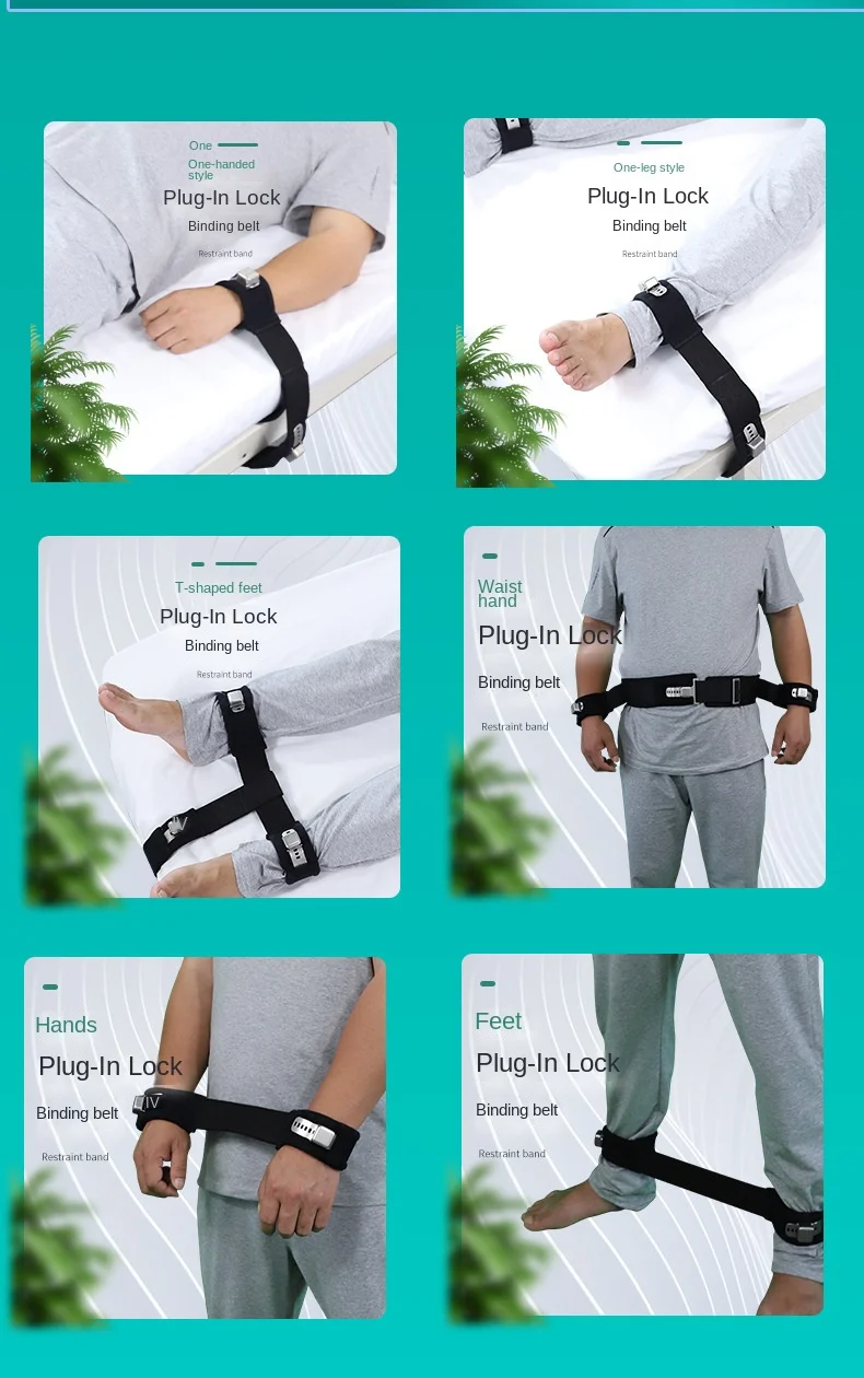 Stehende medizinische Zurückhaltegurte Set Fußkette Plug Typ für psychiatrische Patienten Rehabilitationsausrüstung – Detail 15