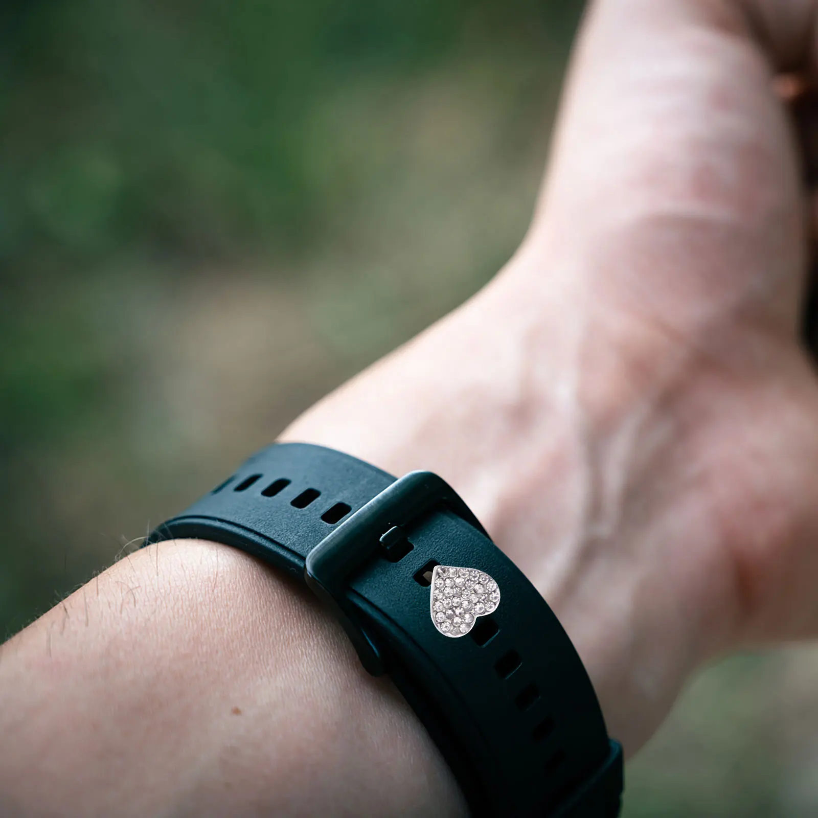 

3Pcs Watch Band Silicone Alloy Stud Charms Decorative Ornaments Compatible for Apple Watch Strap Accessory Watchband Charm