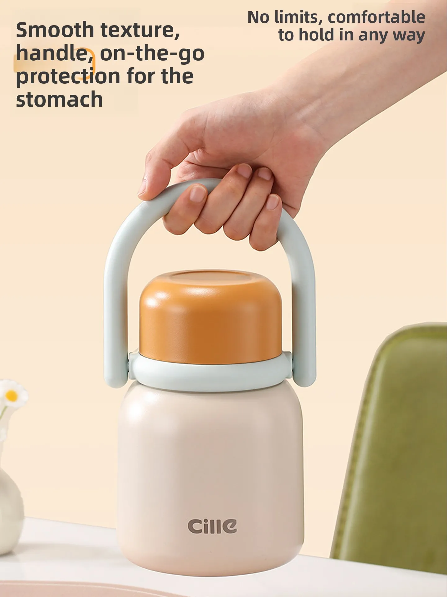 

Large Capaci Stainl Steel Insulated Water Bottle Breakfast Casserole Cup Student School Special Cup Portable Thermal Mug