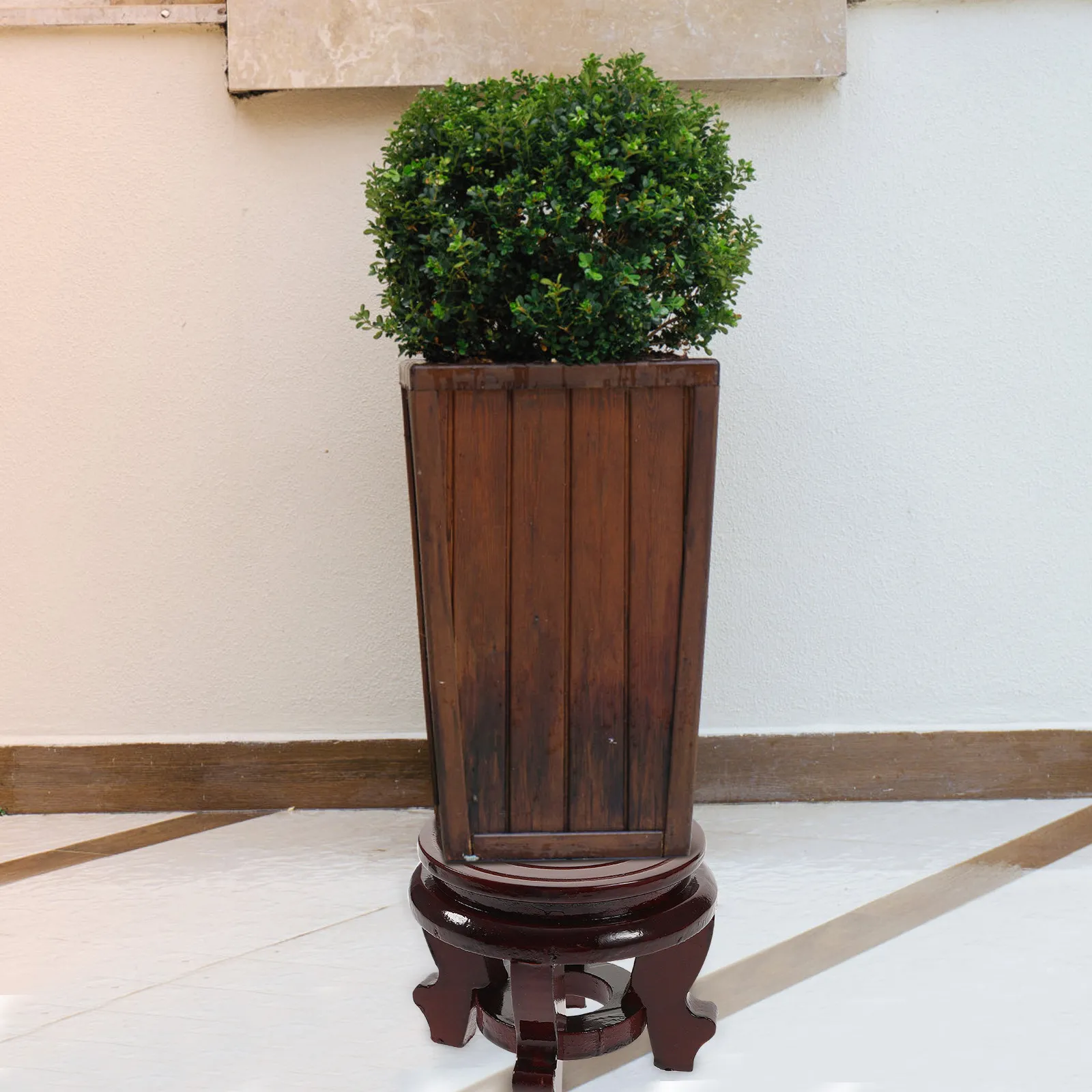 

Wooden Plant Riser Premium Solid Wood Flowerpot Stand for Indoor Home Decor Potted Plants Succulent Holder Bonsai Shelf Plant