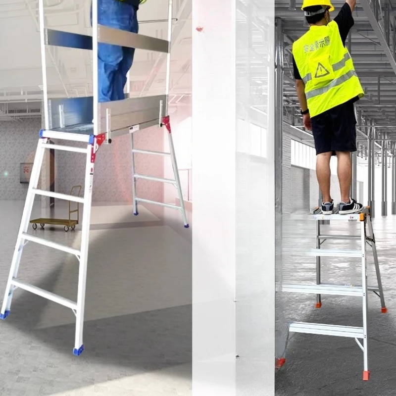 

Horse stool folding lifting thickened telescopic decoration project scaffolding factory direct sales aluminum alloy mobile