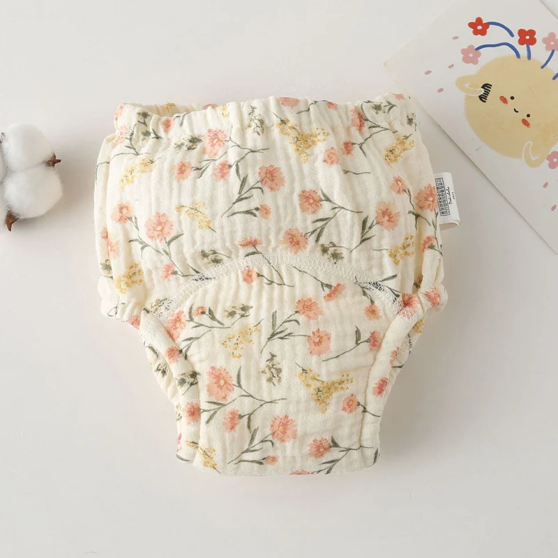 Baby Training Pants Baby Underwear Washable Cute Pattern Breathable Diaper Pants Summer Baby Diapers Cotton Learning Trousers