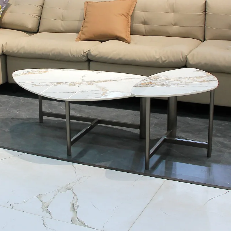 Modern Italian design coffee table simple living room household furniture with special shape coffee table