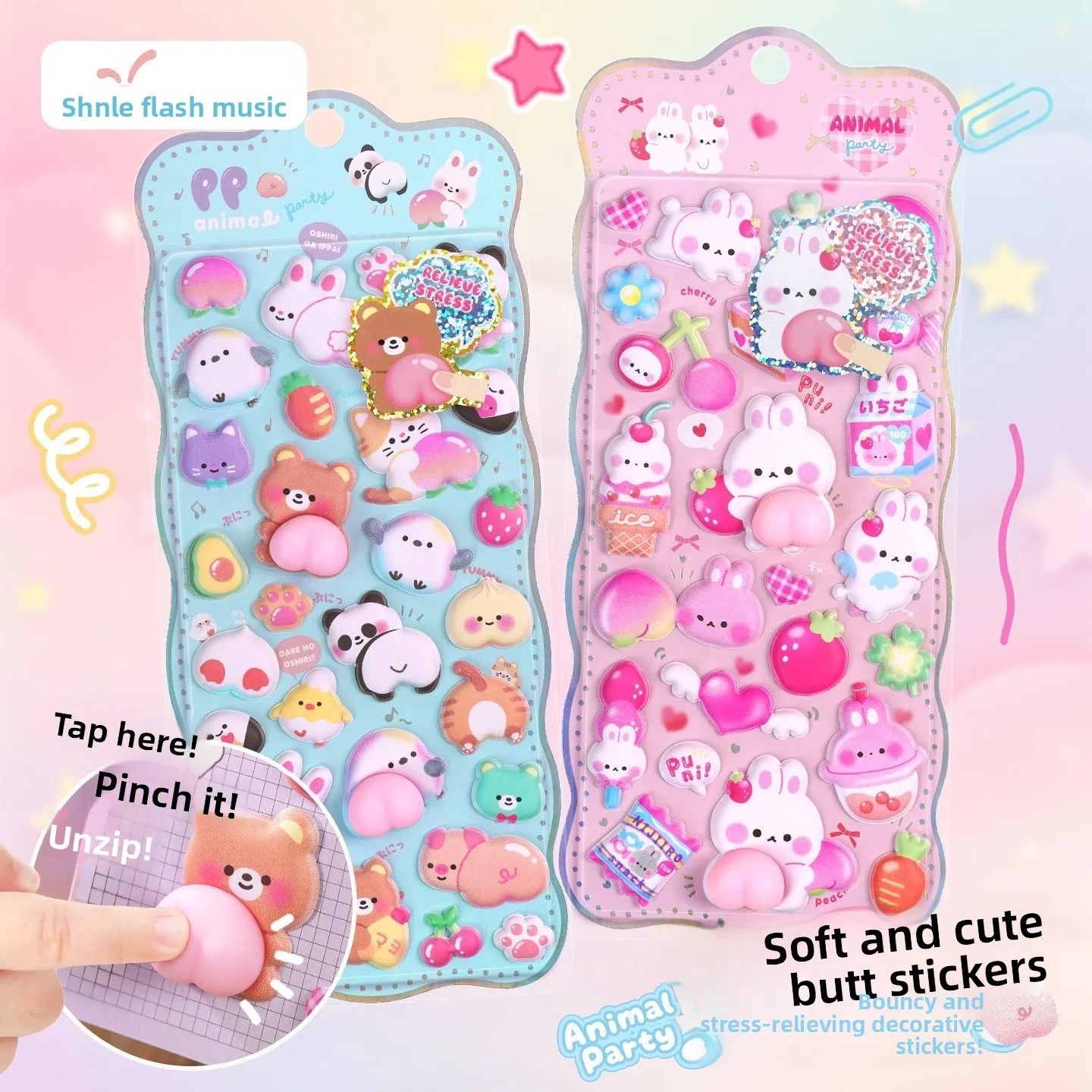 

Креативные животные вечерние мягкие пухлые 3D наклейки Скрапбукинг Diy журнал канцелярские наклейки деко школьные канцелярские товары