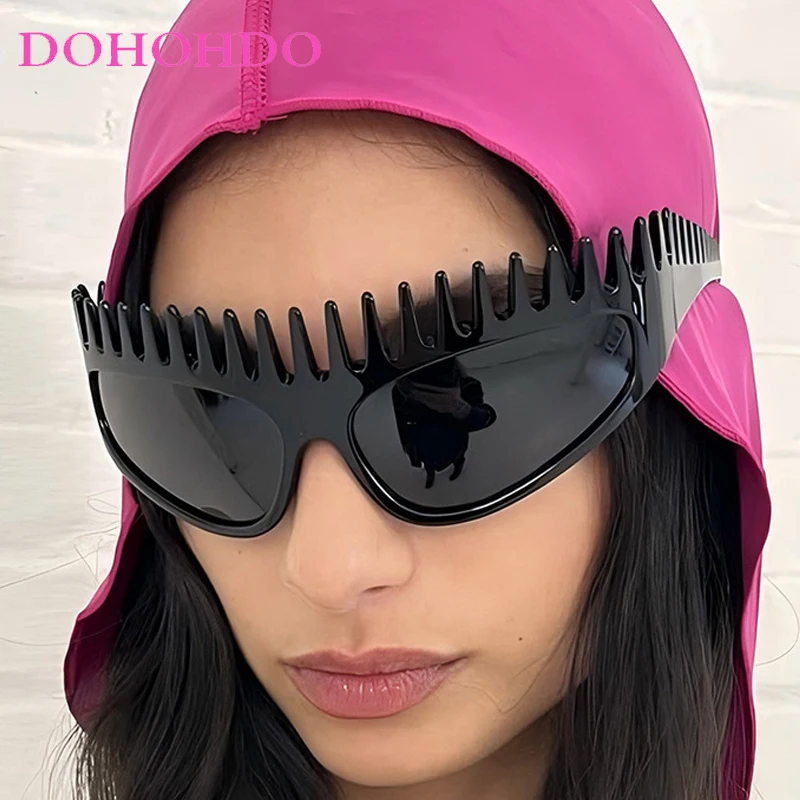 

New Fashion Personality Hairband Women Sunglasses Luxury Design Punk Hip-hop Men Sunglass Outdoor Travel Party Shades Male UV400