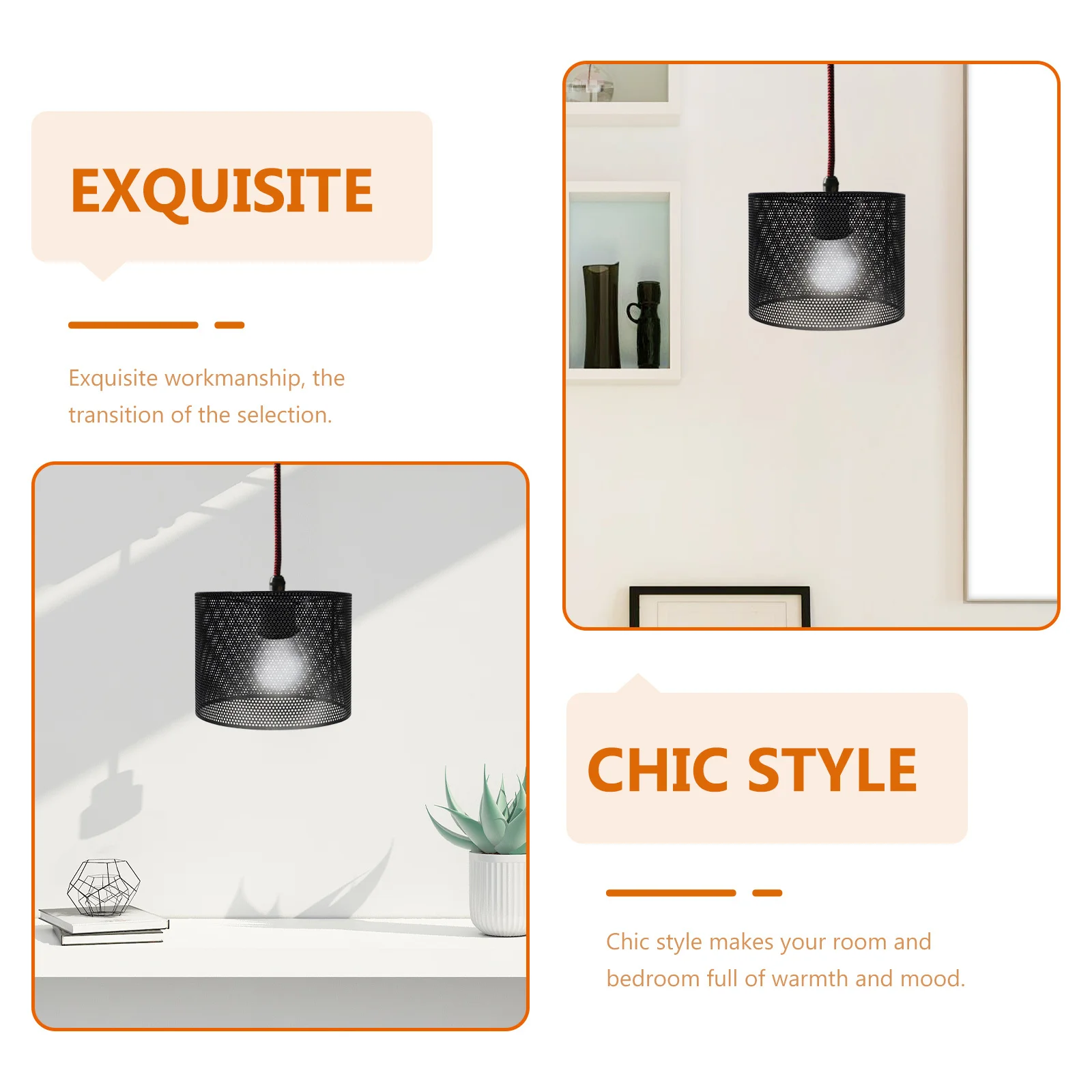 

Wear-Resistant Iron Art Hollow Lampshade Wrought Iron Pendant Light Cover Modern Simple Home Lamp Shade Table Lamp Lampshade