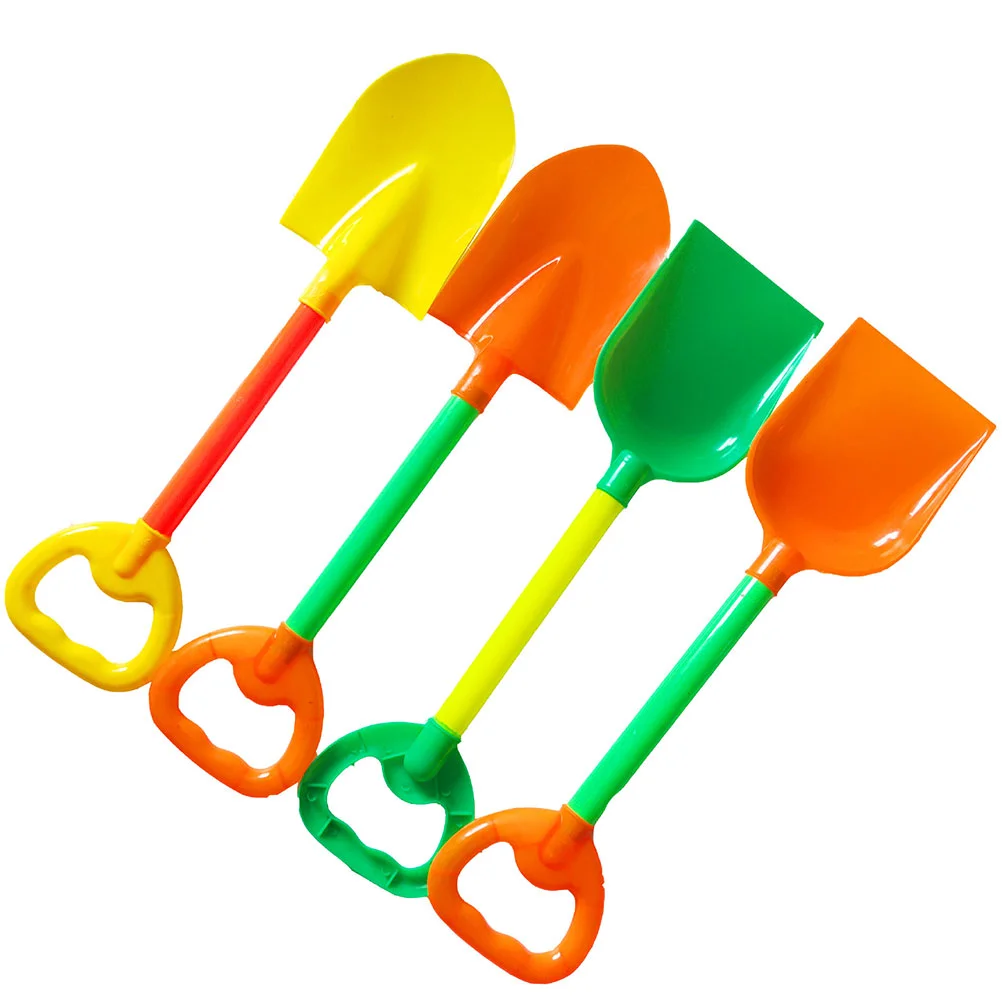 6pcs Plastic Sand Scoop Beach Toy Sand Toy Lightweight Bright Color for Kids (Style and Color Random)