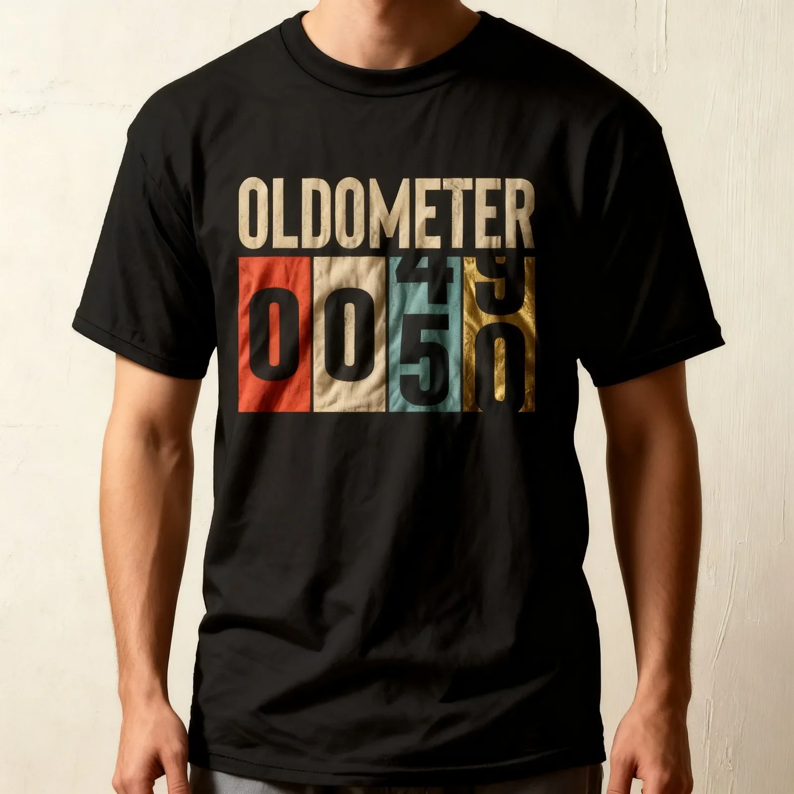 50th Birthday T-Shirt Oldometer 49-50 Funny Vintage Odometer Gift for Men Women