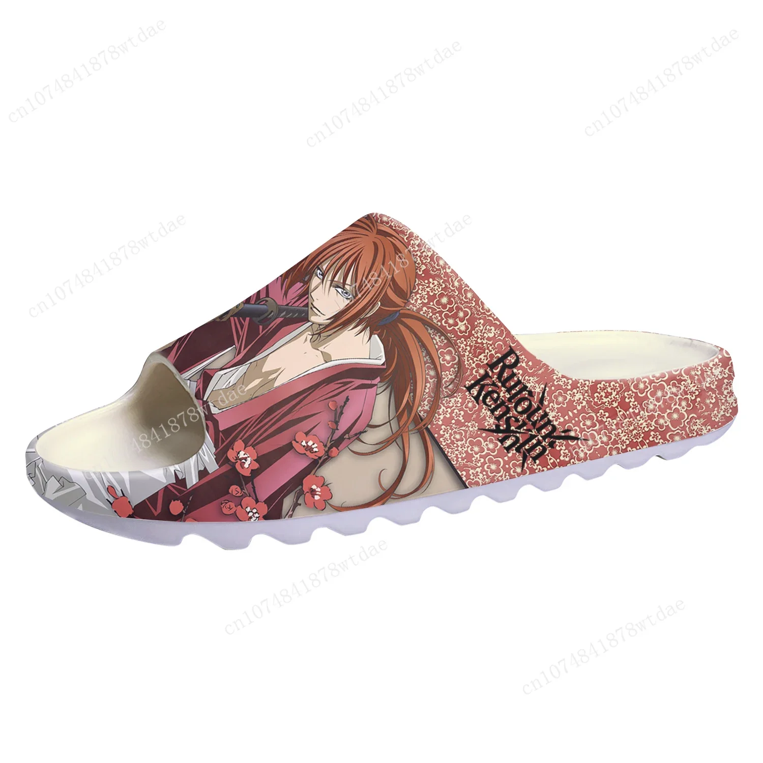 Rurouni Kenshin Himura Soft Sole Sllipers Mens Womens Teenager Home Clogs Anime Step In Water Shoes On Shit Customize Sandals