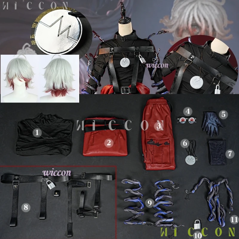 Identity V เกมหนึ่งตัวละคร Survivor ผู้ป่วย Emil Abyssal สยองขวัญโพสต์-Apocalyptic ค้นหากู้ภัยคอสเพลย์เกมเครื่องแต่งกายชุดเต็ม