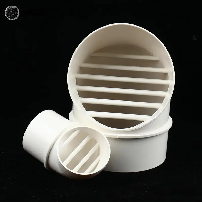 New PVC Ventilation Exhaust Grille Round Wall Ceiling Air Vent Grille Ducting Cover Outlet Heating Cooling Waterproof Vent Cap