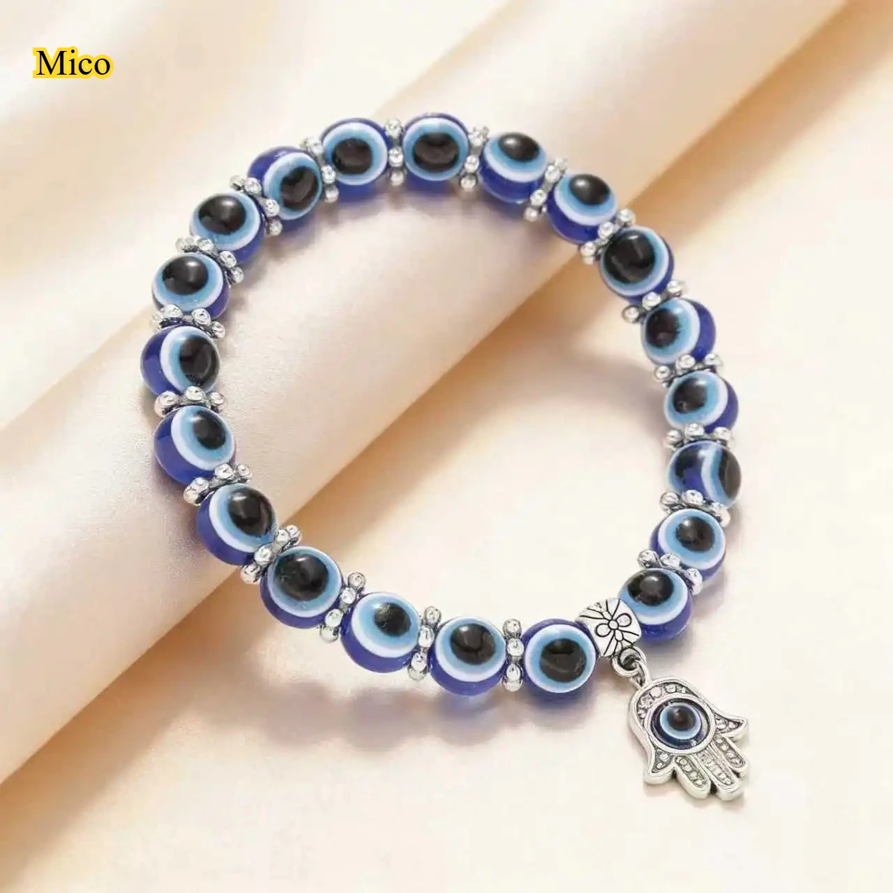 

Simple Evil Eye Palm Figurine, Lucky Charm Desktop Decoration for Home & Room Decor You can also make bracelets couple set