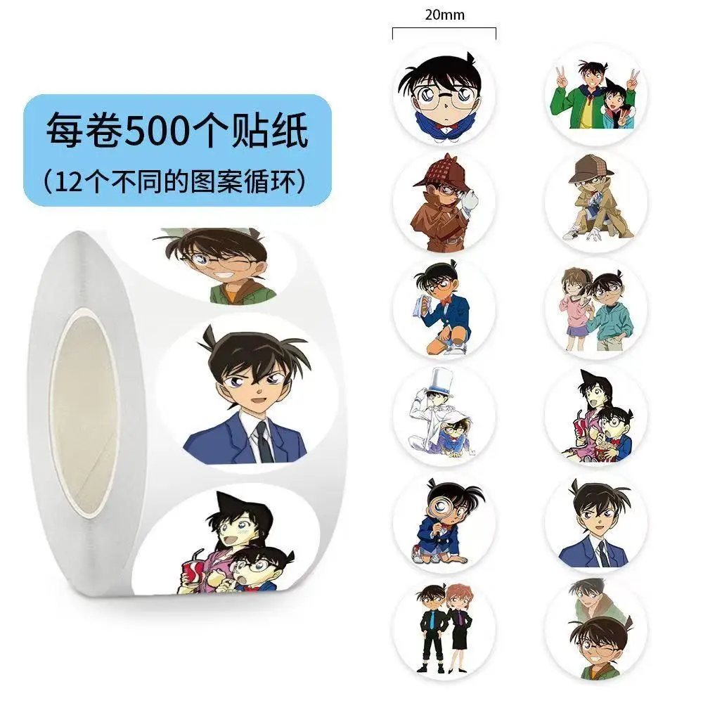 AliExpress keeppley 500pcs/Roll Anime Detective Conan Waterproof Graffiti Stickers For Helmet Bicycle Hand Account Pencil Case Decals Decoration