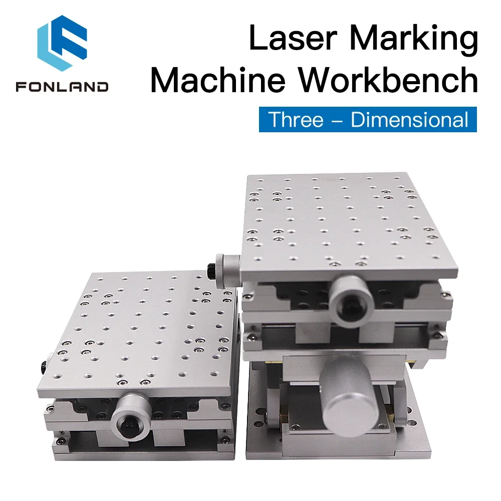 FONLAND 3D Laser Marking Machine Workbench XYZ Axis 210x150x150mm Height 150-275mm for Fiber Laser Machine Machine