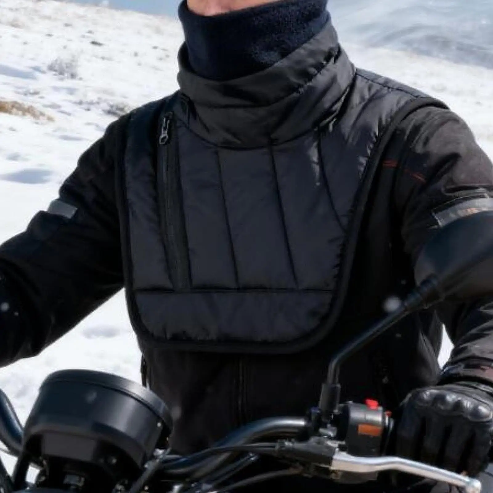 Winter Gear Thick Fleece Neck Gaiter & Chest Warmer for Motorcycle Skiing Soft Warm Windproof Cold Weather Face Mask