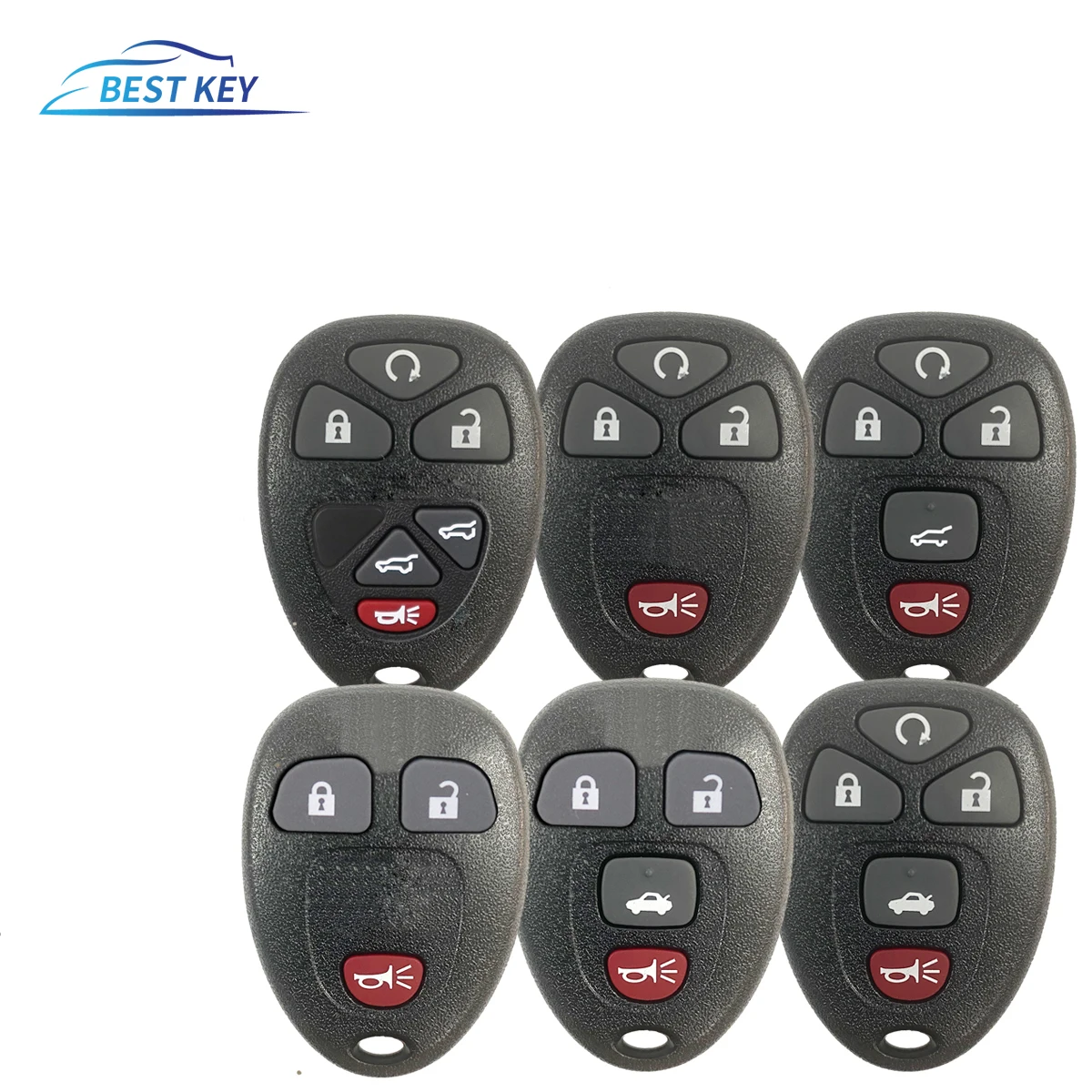 

BEST KEY Smart Remote Key Shell Case 3/4/ 5/ 6 Button For Chevrolet Tahoe Traverse For GMC Chevy Silverado For Buick Hummer H3