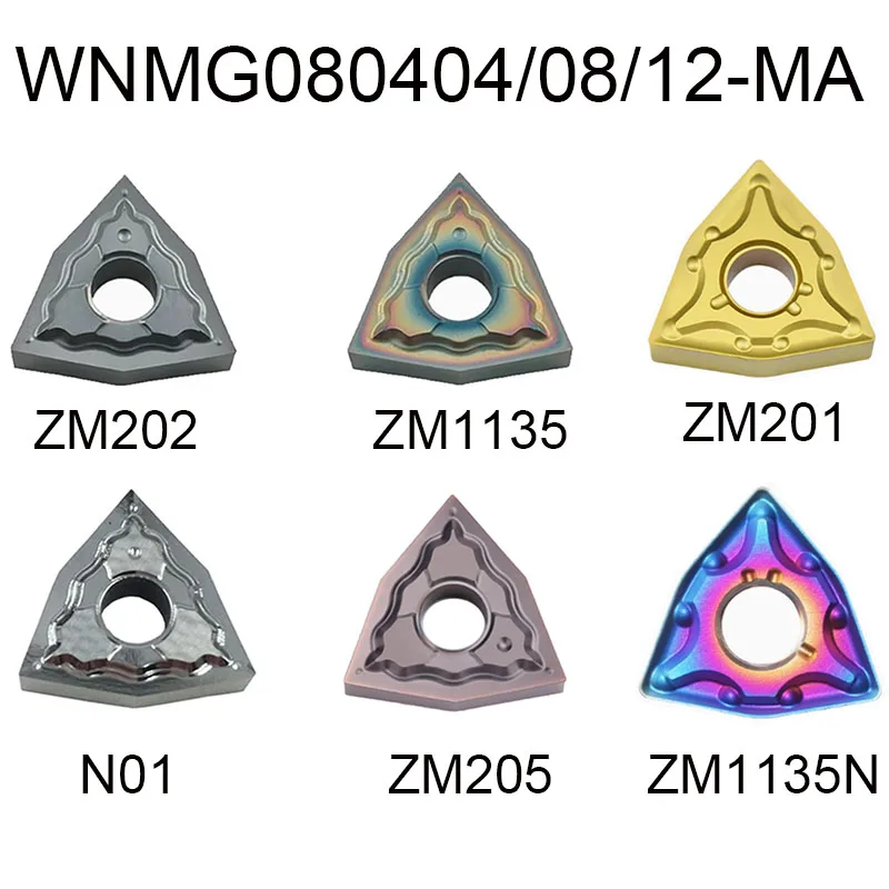 

10PCS WNMG080404-MA / WNMG080408-MA / WNMG080412-MA Indexable CNC carbide Turning insert External Turning Tools Carbide insert