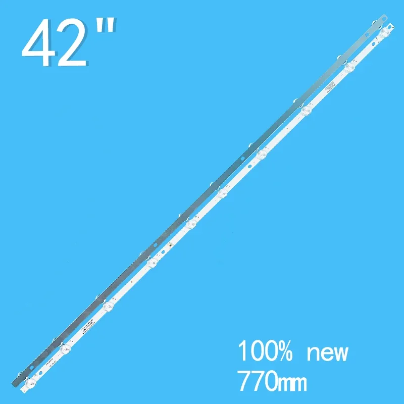 Strip Led lampu latar TV 770mm, 3V 4 buah untuk SD43-DNJF-IK41 JL.D420A1235-081BS-M 42 inci SUNNY 0A PA430BDJ-DN KS-1243