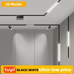 20 Modern Smart Tuya BLACK WHITE Recessed Magnetic Track Lights Design Led Lamp Indoor Track Lighting Spot Rail Spotlights