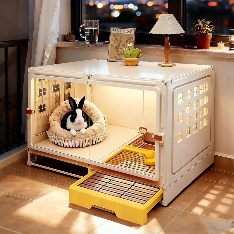 

Rabbit cage with toilet villa household large indoor special midget sleeping nest