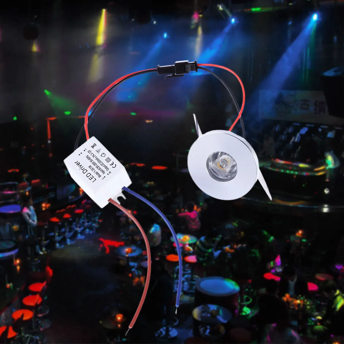 

5pcs 1W 220V Led Spotlight Ceiling Downlight Wall Lamp Recessed Adjustable Light For Home Hotel Restaurant Decor Pure White